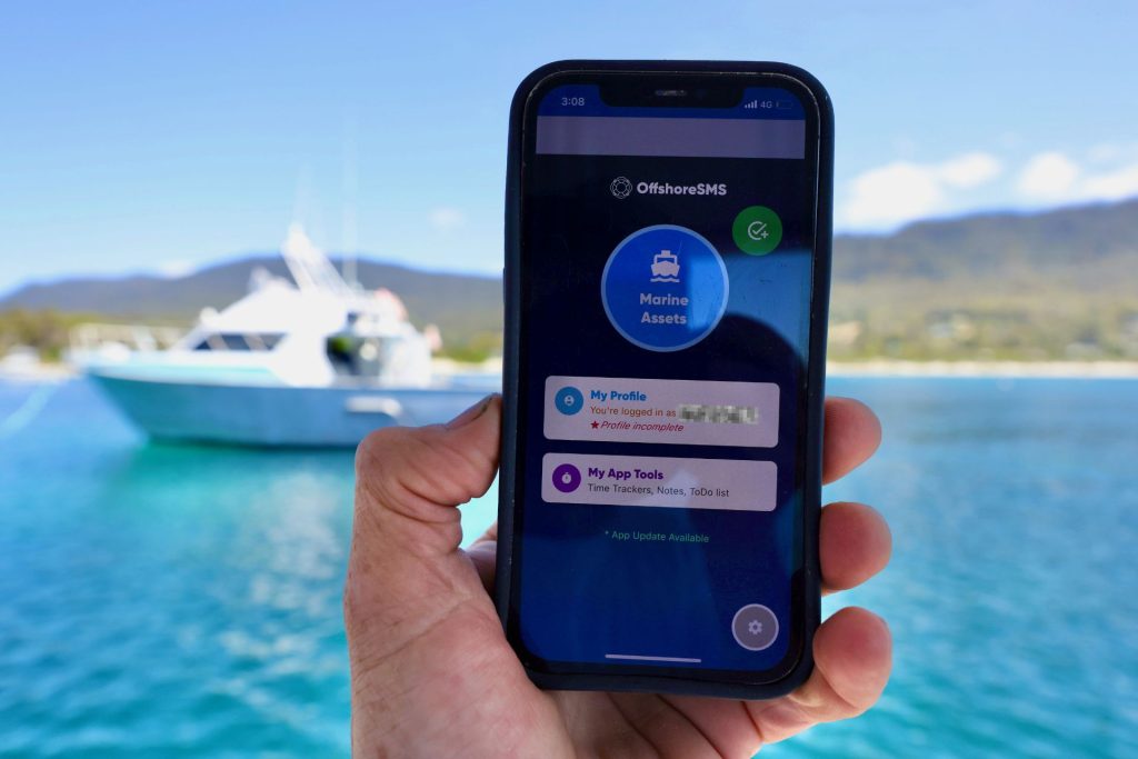 Crew member using essential app for Australian commercial vessel operators
