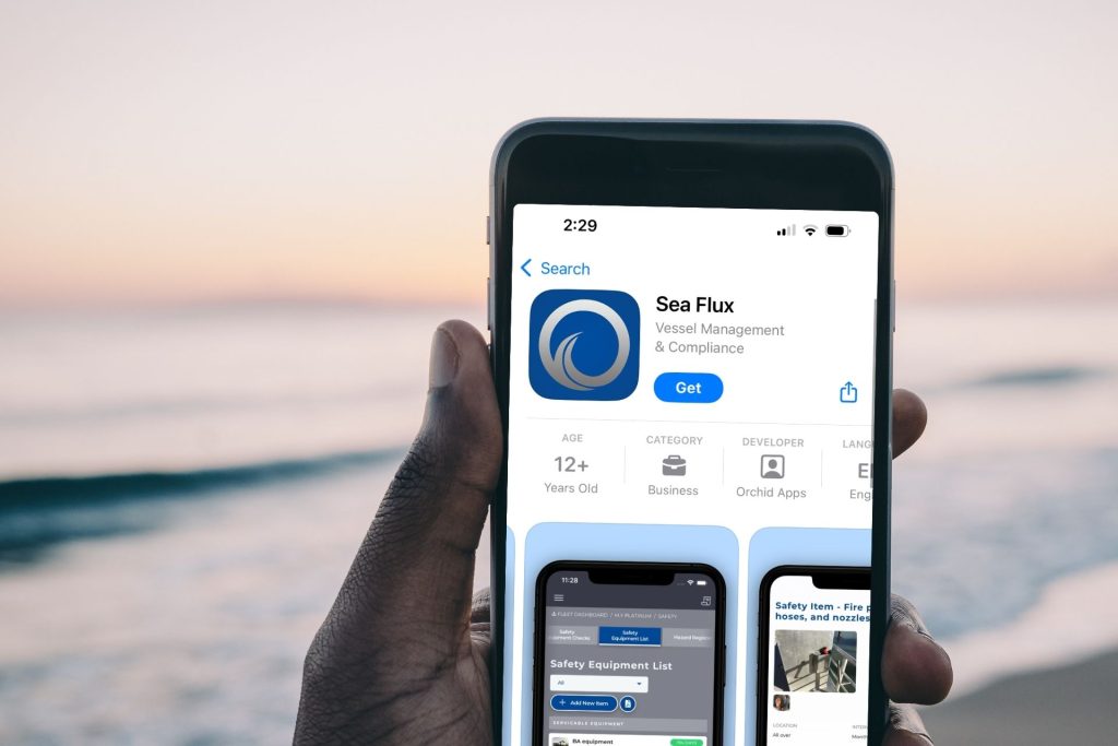 Crew member using an essential app for Australian commercial vessel operators